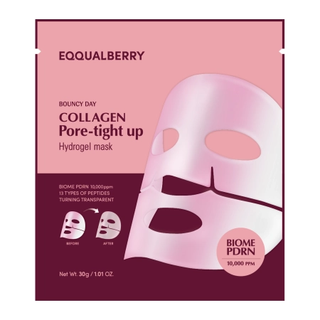 EQQUALBERRY – Collagen Pore Tight Up Hydrogel Mask – Collagen Pore Tightening Face Mask – 30g