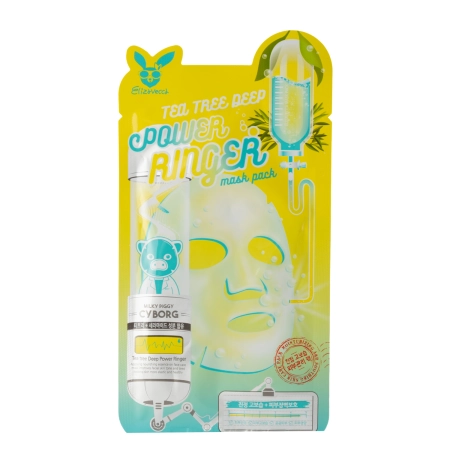 Elizavecca – Tea Tree Deep Power Ringer Mask Pack – Tea Tree Water Sheet Mask – 23ml
