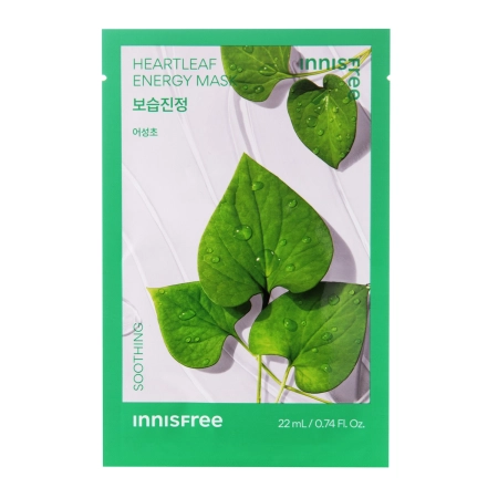 Innisfree – Squeeze Energy Mask – Heartleaf – Soothing – Soothing Sheet Mask – 22ml