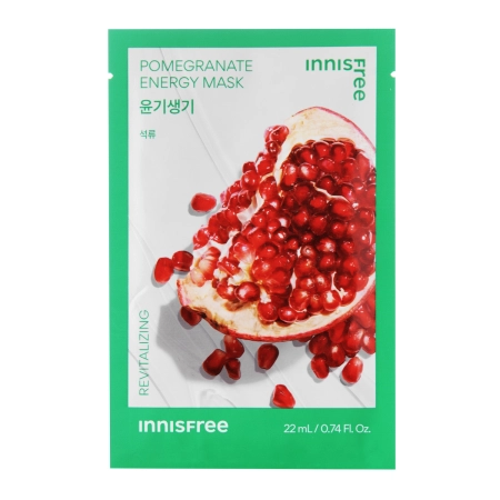 Innisfree – Squeeze Energy Mask – Pomegranate – Revitalizing – Revitalizing Sheet Mask – 22ml