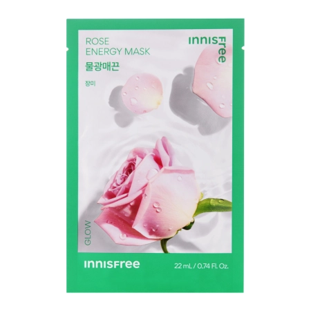 Innisfree – Squeeze Energy Mask – Rose – Glow – Glow Adding Sheet Mask – 22ml