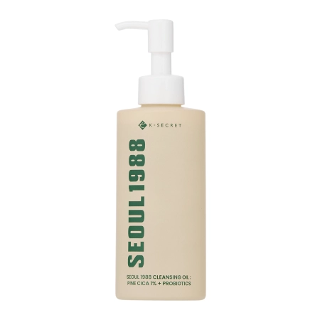 K-SECRET – SEOUL 1988 Cleansing Oil : Pine Cica 1% + Probiotics – Makeup Removing Oil – 200ml