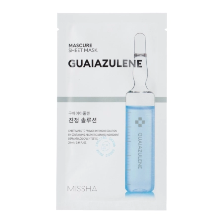 Missha – Mascure Guaiazulene Sheet Mask – Soothing Face Mask – 28ml