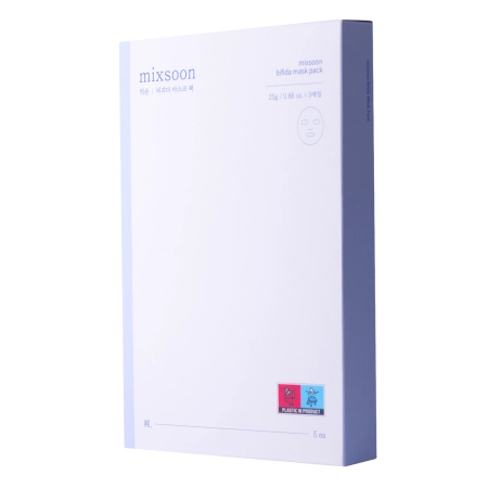 Mixsoon – Bifida Mask Pack – Sheet Mask Set with Ferments – 5pcs.