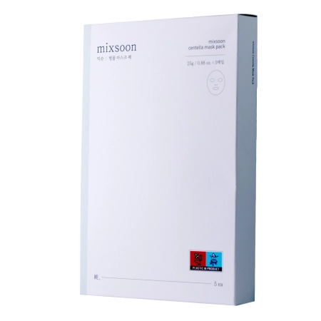 Mixsoon – Centella Mask Pack – Sheet Mask Set with Centella – 5pcs.