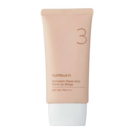 Numbuzin – No.3 – Porcelain Base-skip Tone Up Beige – Toning 3-in-1 Cream – 50ml