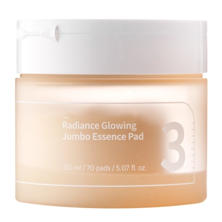 Numbuzin – No.3 Radiance Glowing Jumbo Essence Pad – Illuminating Facial Flakes – 70pcs.