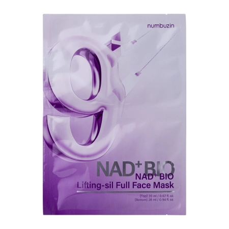 Numbuzin – No.9 NAD Bio Lifting Full Cover Facial Mask – Lifting NAD Coenzyme Facial Mask – 26ml