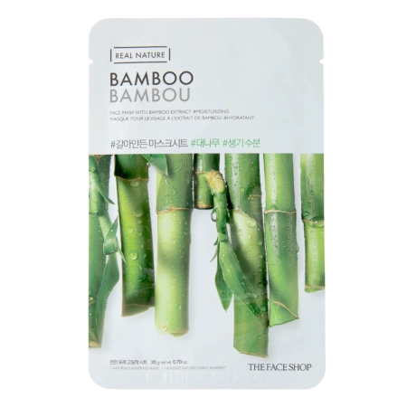 The Face Shop – Real Nature Mask Bamboo – Sheet Mask with Bamboo Extract – 20g