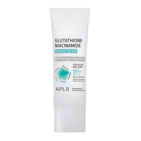 APLB – Glutathione Niacinamide Sunscreen SPF50+ PA++++ – Brightening Face Cream with Filter – 40ml
