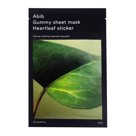 Abib – Gummy Sheet Mask Heartleaf Sticker – Moisturizing Sheet Mask – 27ml