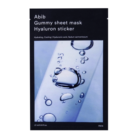 Abib – Gummy Sheet Mask Hyaluron Sticker – Moisturizing and Elasticizing Sheet Mask – 27ml
