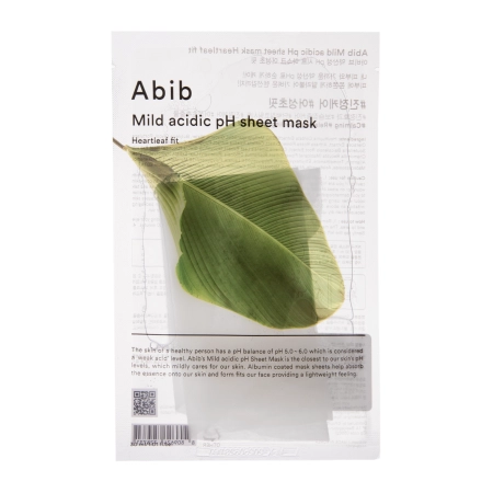 Abib – Mild Acidic pH Sheet Mask Heartleaf Fit – Mild Acidic pH Sheet Mask with Heartleaf – 30ml