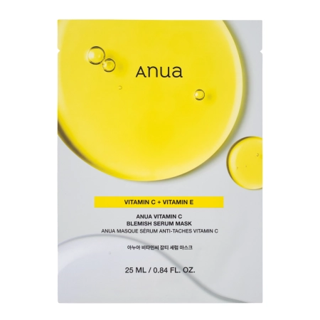 Anua – Green Lemon Vita C Blemish Serum Mask – Illuminating Face Sheet Mask – 1pc/25ml