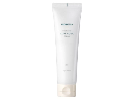 Aromatica – Soothing Aloe Aqua Cream – Natural Moisturizing Face and Body Cream with Aloe Vera – 150g
