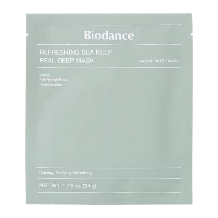Biodance – Refreshing Sea Kelp Real Deep Mask – Soothing and Moisturizing Face Mask – 1pc/34g