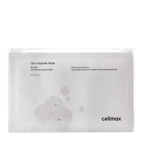 Celimax – The Real Cica Calming Mask – Sheet Mask with Asian Centella Extract – 5x27ml