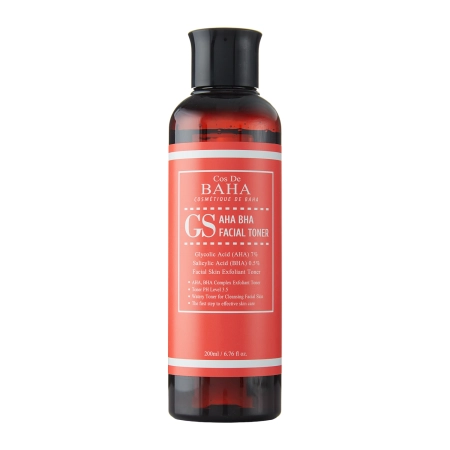 Cos De BAHA – GS AHA BHA Facial Toner – Cleansing Toner with AHA and BHA Acids – 200ml