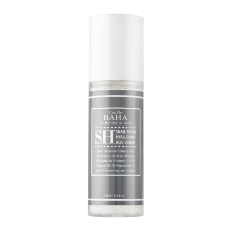 Cos De BAHA – SH Snail Mucin Hyaluronic Acid Serum – Moisturizing Serum with Snail Mucin – 120ml