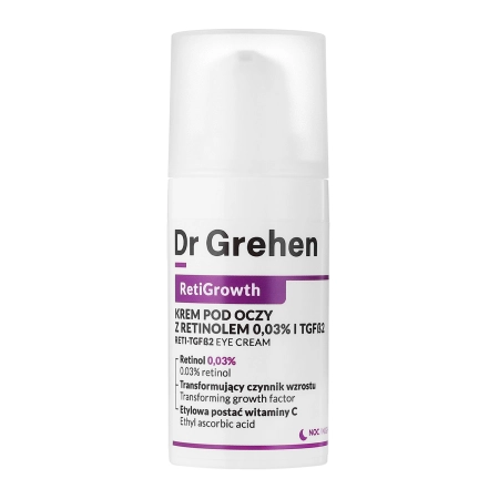 Dr. Grehen – RetiGrowth – Reti-TGF Eye Cream – Eye Cream with Retinol 0.03% and Growth Factor – 15ml