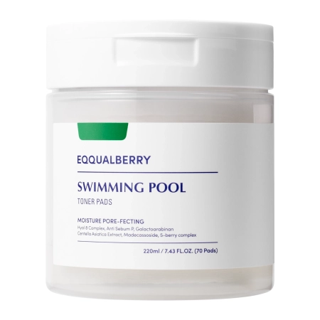 EQQUALBERRY – Swimming Pool Toner Pads – Moisturizing Facial Pads – 70pcs/220ml