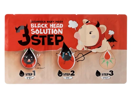 Elizavecca – Milky Piggy Black Head 3 Step – Nose Cleansing Patches – 1pc