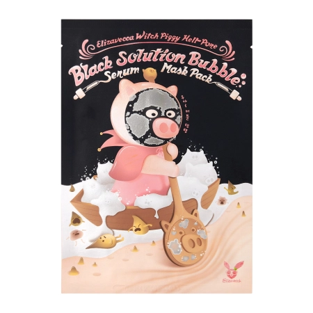 Elizavecca – Witch Piggy Hell Pore Black Solution Bubble Serum Mask – Bubble Face Mask – 28g