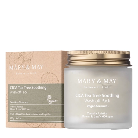 Mary&May – CICA Tea Tree Soothing Wash off Pack – Clay Mask – 125g