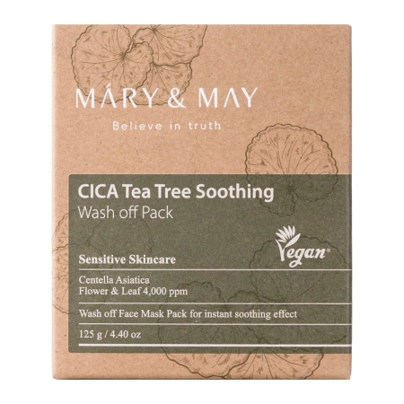 Mary&May – CICA Tea Tree Soothing Wash off Pack – Clay Mask – 125g