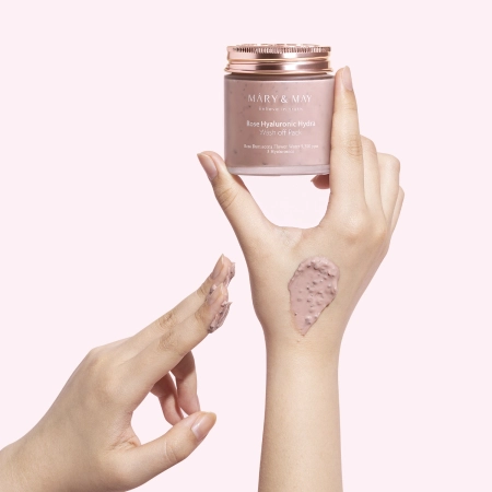 Mary&May – Rose Hyaluronic Hydra Wash off Pack – Moisturizing Mask with Clay – 125g