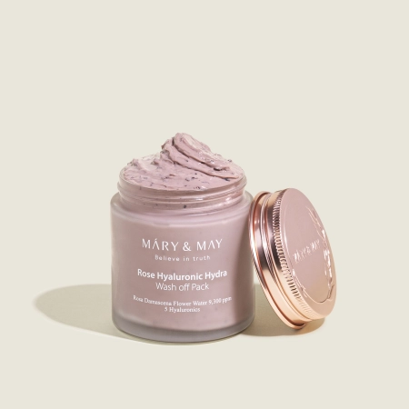 Mary&May – Rose Hyaluronic Hydra Wash off Pack – Moisturizing Mask with Clay – 125g
