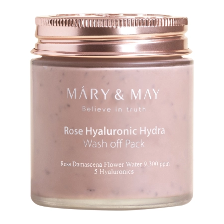 Mary&May – Rose Hyaluronic Hydra Wash off Pack – Moisturizing Mask with Clay – 125g