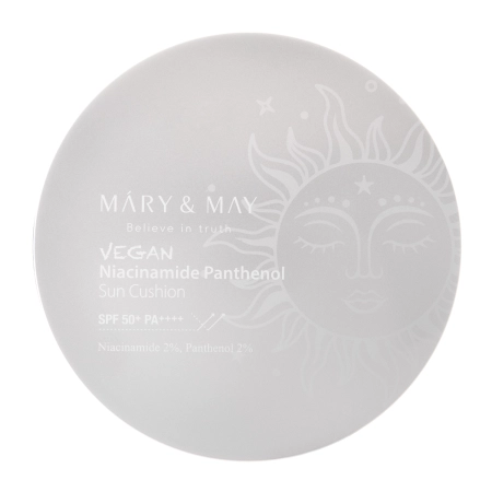Mary&May – Vegan Niacinamide Panthenol Sun Cushion SPF50+/PA++++ – Pillow Filter Cream – 25g