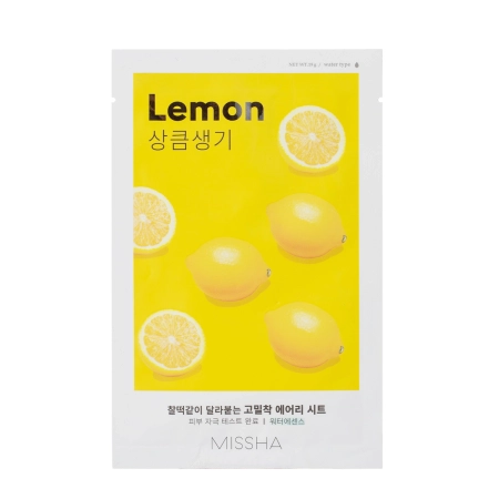 Missha – Airy Fit Sheet Mask – Lemon – Lemon Sheet Mask – 19g