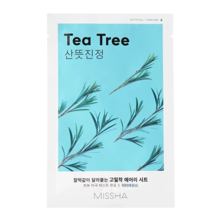 Missha – Airy Fit Sheet Mask – Tea Tree – Soothing Sheet Mask – 19g
