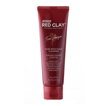 Missha – Amazon Red Clay™ Pore Pack Foam Cleanser – Purifying Face Wash – 120ml