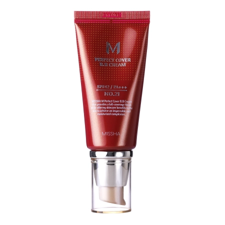 Missha – M Perfect Cover BB Cream SPF42/PA+++ – Covering BB Cream – No.21 Light Beige – 50ml