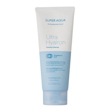 Missha – Super Aqua Ultra Hyalron Cleansing Foam – Moisturizing Cleansing Foam – 200ml