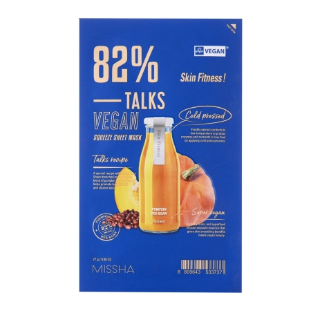 Missha – Talks Vegan Squeeze Sheet Mask – Skin Fitness – Firming Sheet Mask – 27g