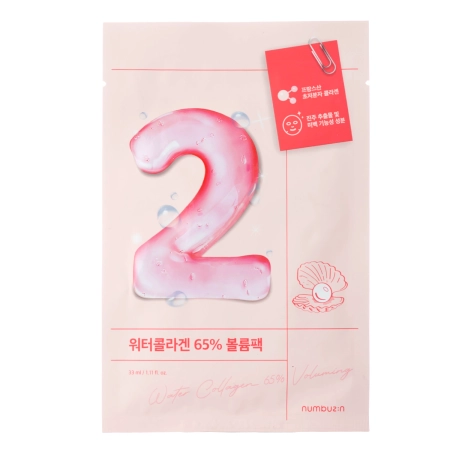 Numbuzin – No.2 – Water Collagen 65% Voluming Sheet Mask – Collagen Sheet Mask – 33g