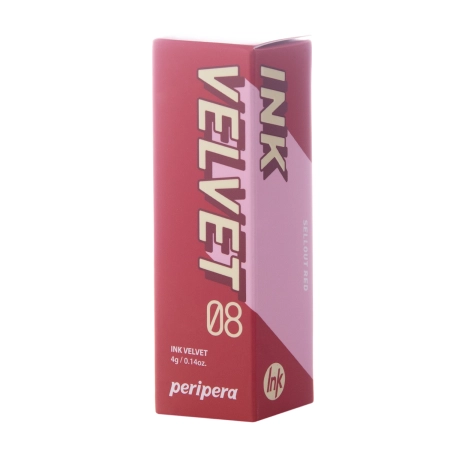 Peripera – New Ink The Velvet AD – Lip Tint – 08 Sellout Red – 4g