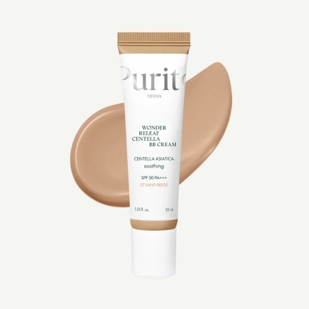 Purito Seoul – Wonder Releaf Centella BB Cream SPF30 PA+++ #27 Sand Beige – BB Cream with Centella Asiatica – 30ml