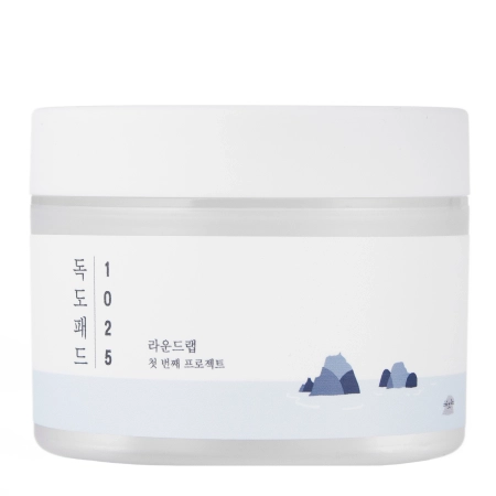 Round Lab – 1025 Dokdo Toner Pad – Exfoliating Face Pads – 120ml