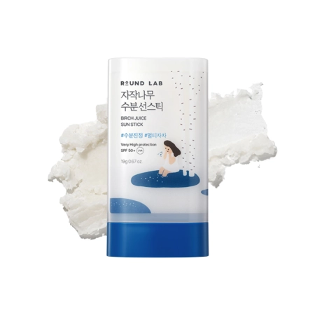 Round Lab – Birch Juice Moisturizing Sun Stick SPF/50+ PA++++ – Sunscreen Stick with Birch Juice – 19g