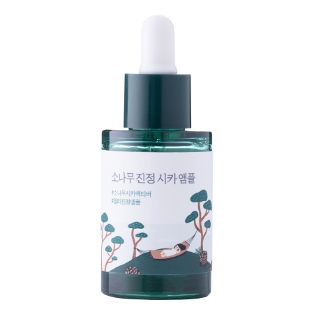 Round Lab – Pine Calming Cica Ampoule – Acne Spot Reduction Facial Ampoule – 30 ml