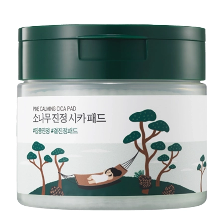 Round Lab – Pine Calming Cica Pad – Soothing and smoothing facial tampons – 50 pcs