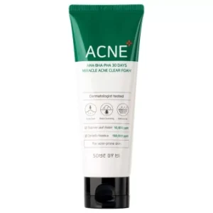 Some By Mi - AHA BHA PHA 30 Days Miracle Acne Clear Foam - Gentle Cleansing Foam with Acids - 100ml