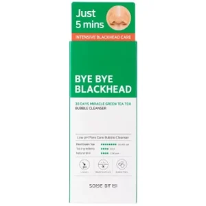 Some By Mi - Bye Bye Blackhead 30 Days Miracle Green Tea Tox Bubble Cleanser - Purifying Face Wash Foam with Green Tea Extract - 120ml