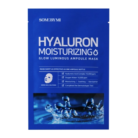 Some By Mi – Hyaluron Moisturizing – Glow Luminous Ampoule Mask – Moisturizing Sheet Mask – 25g
