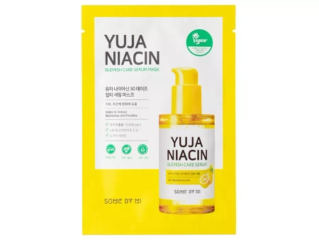 Some By Mi – Yuja Niacin Blemish Care Serum Mask – Brightening Sheet Mask – 25g